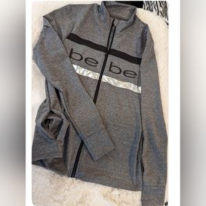Bebe Sport. Heather Gray. Full Zip Front. Athletic Jacket
